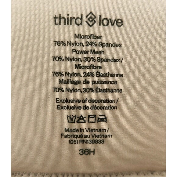 Third Love 24/7 Classic Bra Size 36 H Taupe Underwire Removable Straps NWT - Picture 4 of 10